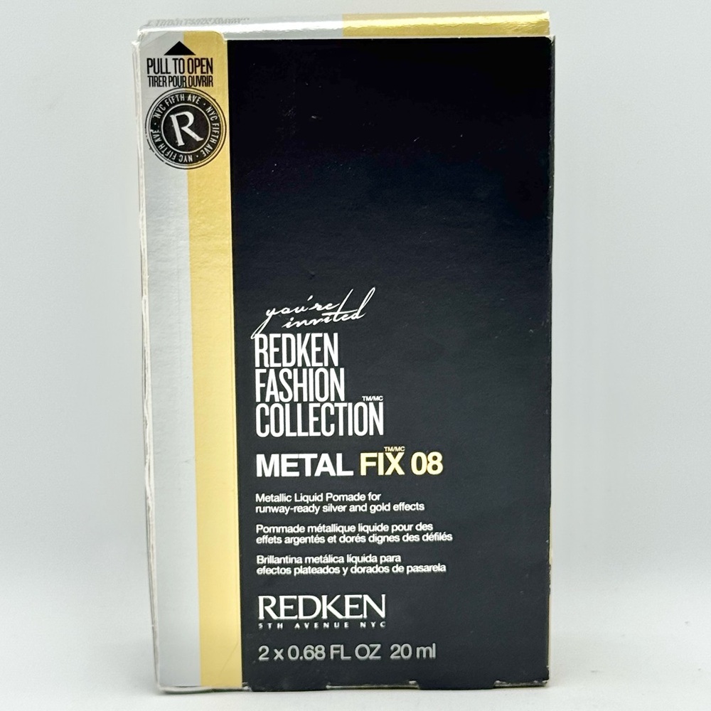 Redken Metal Fix 08 Metallic Liquid Pomade 2 x 0.68 fl. oz. Gold & Silver